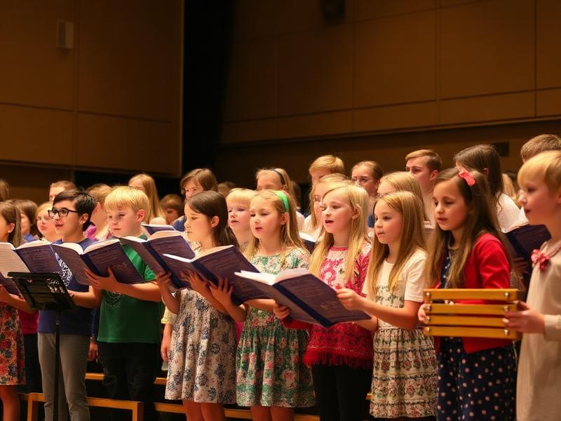 Schulchor beim Konzert in der Aula.